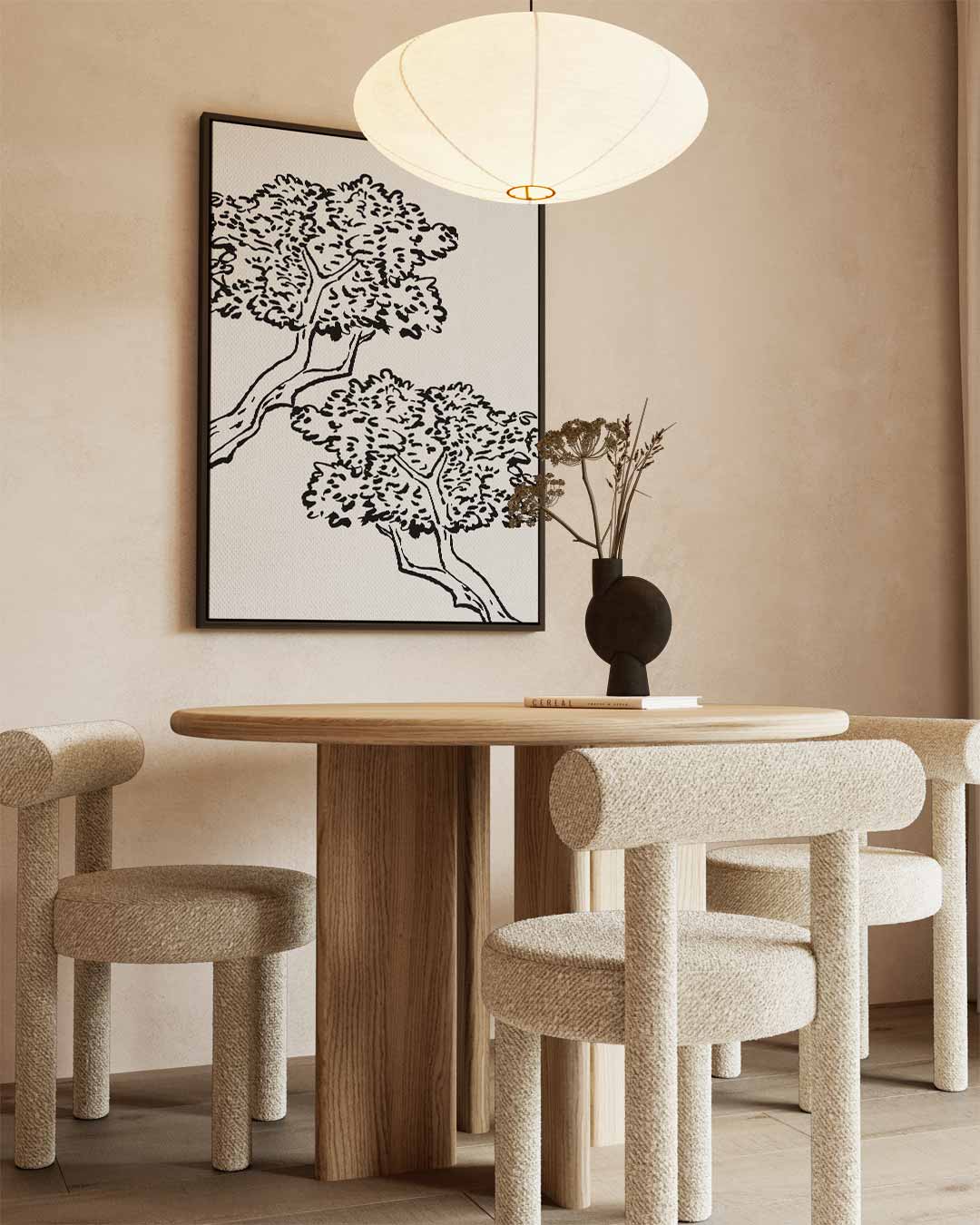 Dansende Bomen aan de Hemel Kunstwerk-canvas-dibond-plexiglas-wanddecoratie-WallArtistic