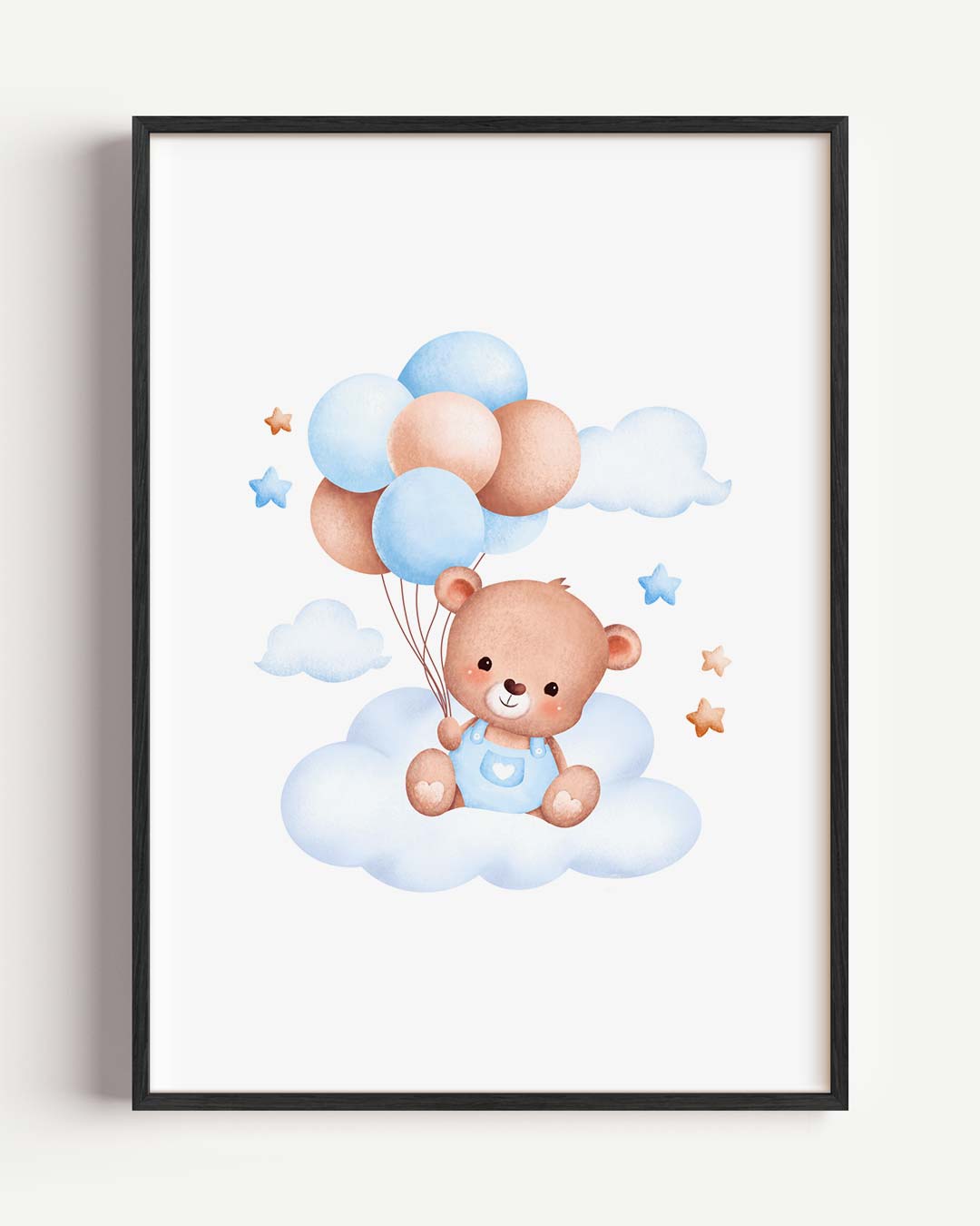 Schattige Teddybeer op Dromenwolk Poster