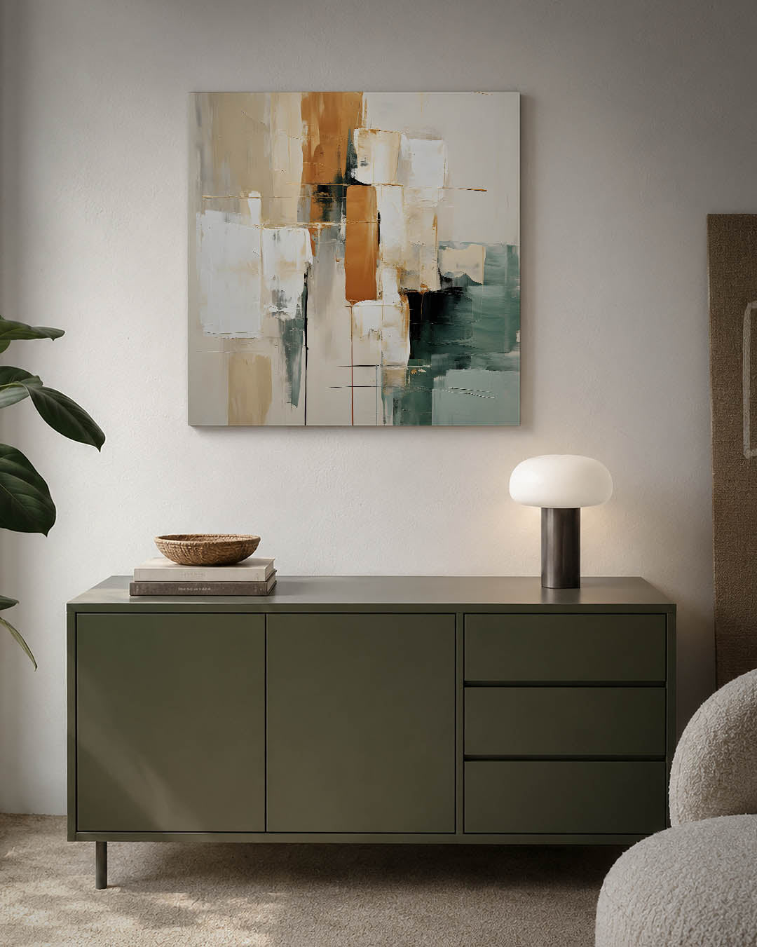 Geometrische kleurencompositie Kunstwerk