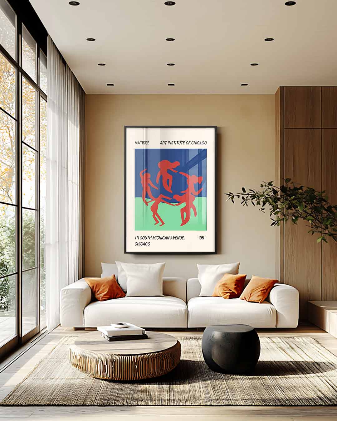Dansende Silhouetten Matisse Print Kunstwerk-canvas-dibond-plexiglas-wanddecoratie-WallArtistic