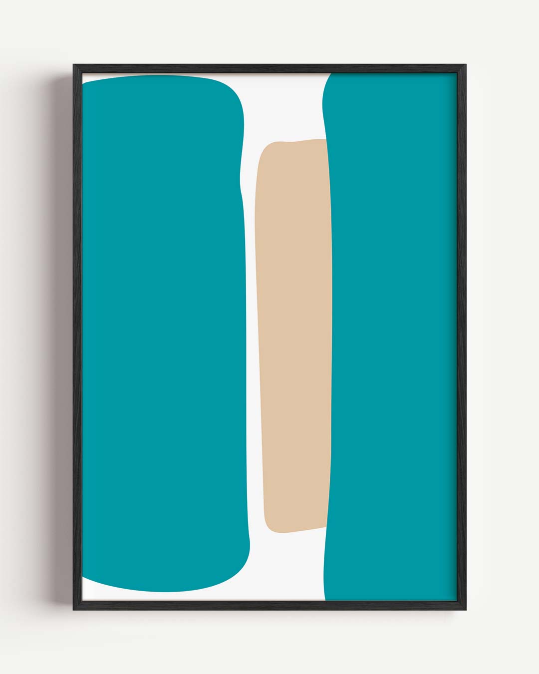 Abstracte Blauwe Harmonie Poster