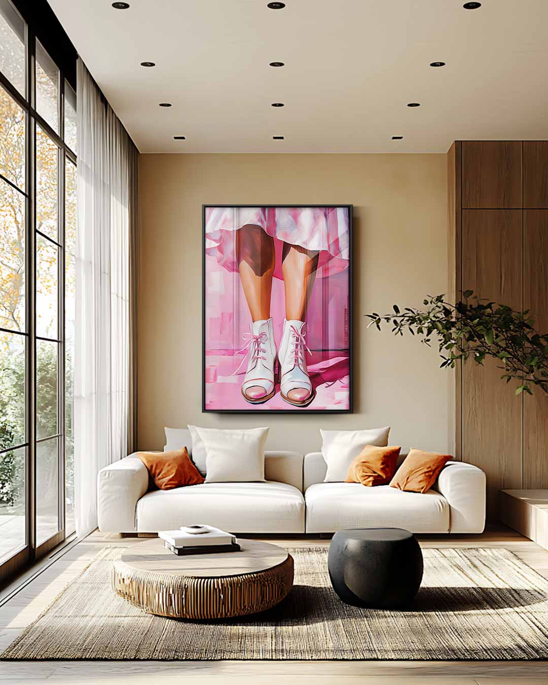 Vrolijke Stappen Kunstwerk-canvas-dibond-plexiglas-wanddecoratie-WallArtistic