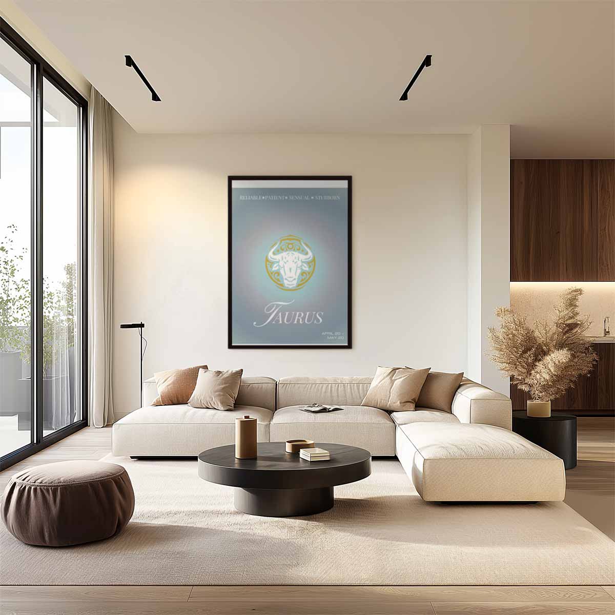 Taurus Sterrenbeeld Kunstwerk Kunstwerk-canvas-dibond-plexiglas-wanddecoratie-WallArtistic