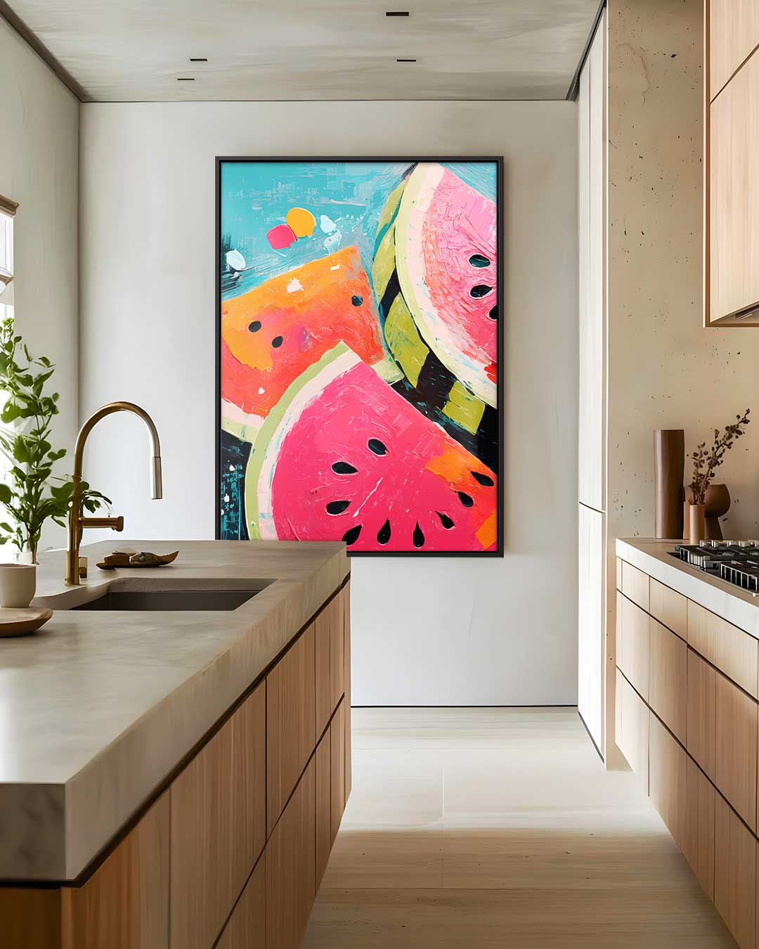 Verfrissende Watermeloen Droom Kunstwerk-canvas-dibond-plexiglas-wanddecoratie-WallArtistic
