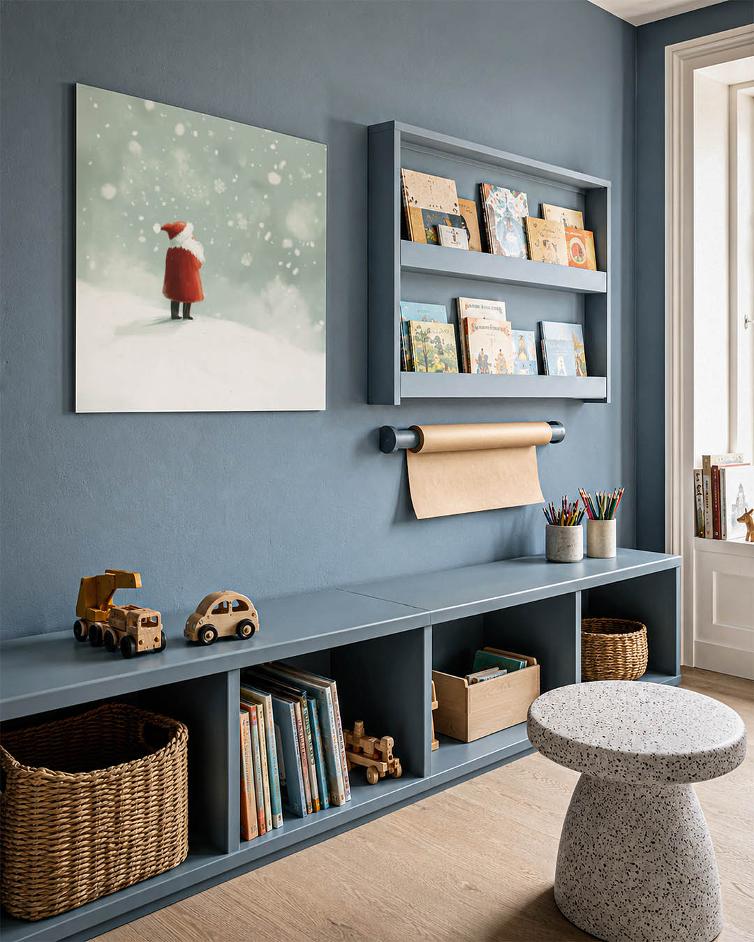 Winterlandschap met figuur Kunstwerk