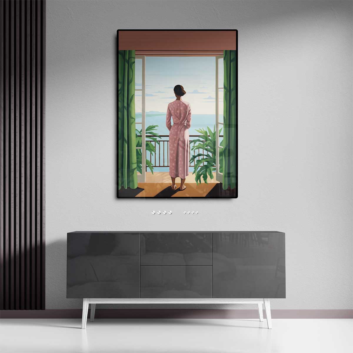 Uitzicht over de Oceaan Kunstwerk-canvas-dibond-plexiglas-wanddecoratie-WallArtistic