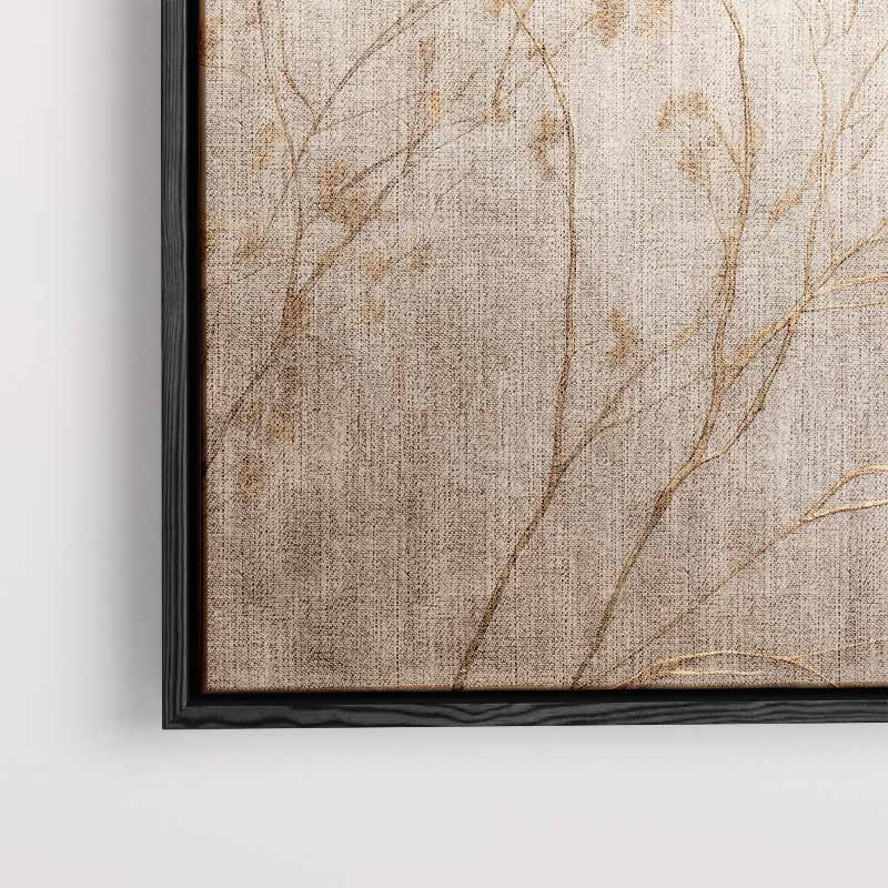 Gouden Takken in Mist Kunstwerk-canvas-dibond-plexiglas-wanddecoratie-WallArtistic