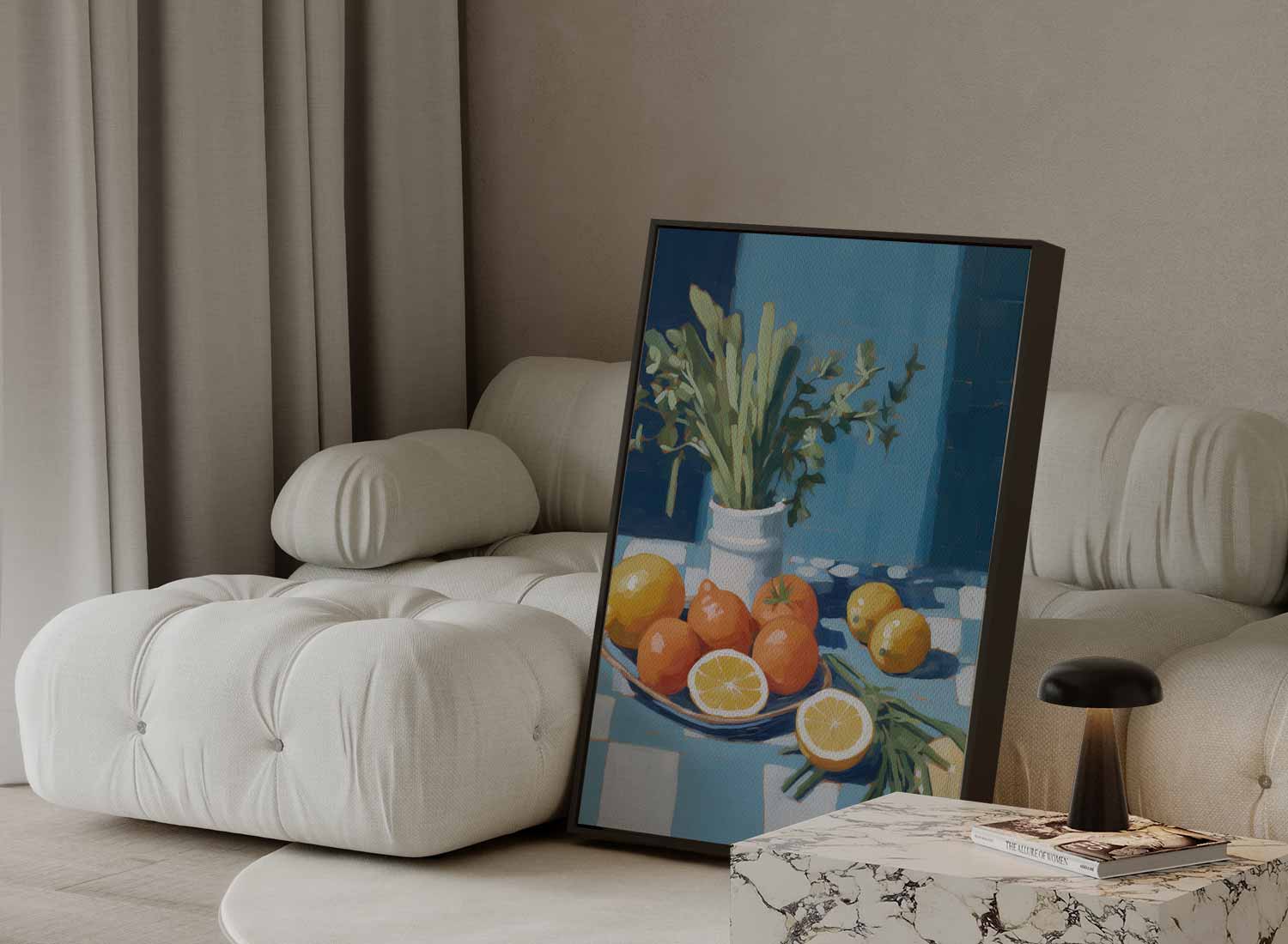 Frisse Citrussymfonie Kunstwerk-canvas-dibond-plexiglas-wanddecoratie-WallArtistic