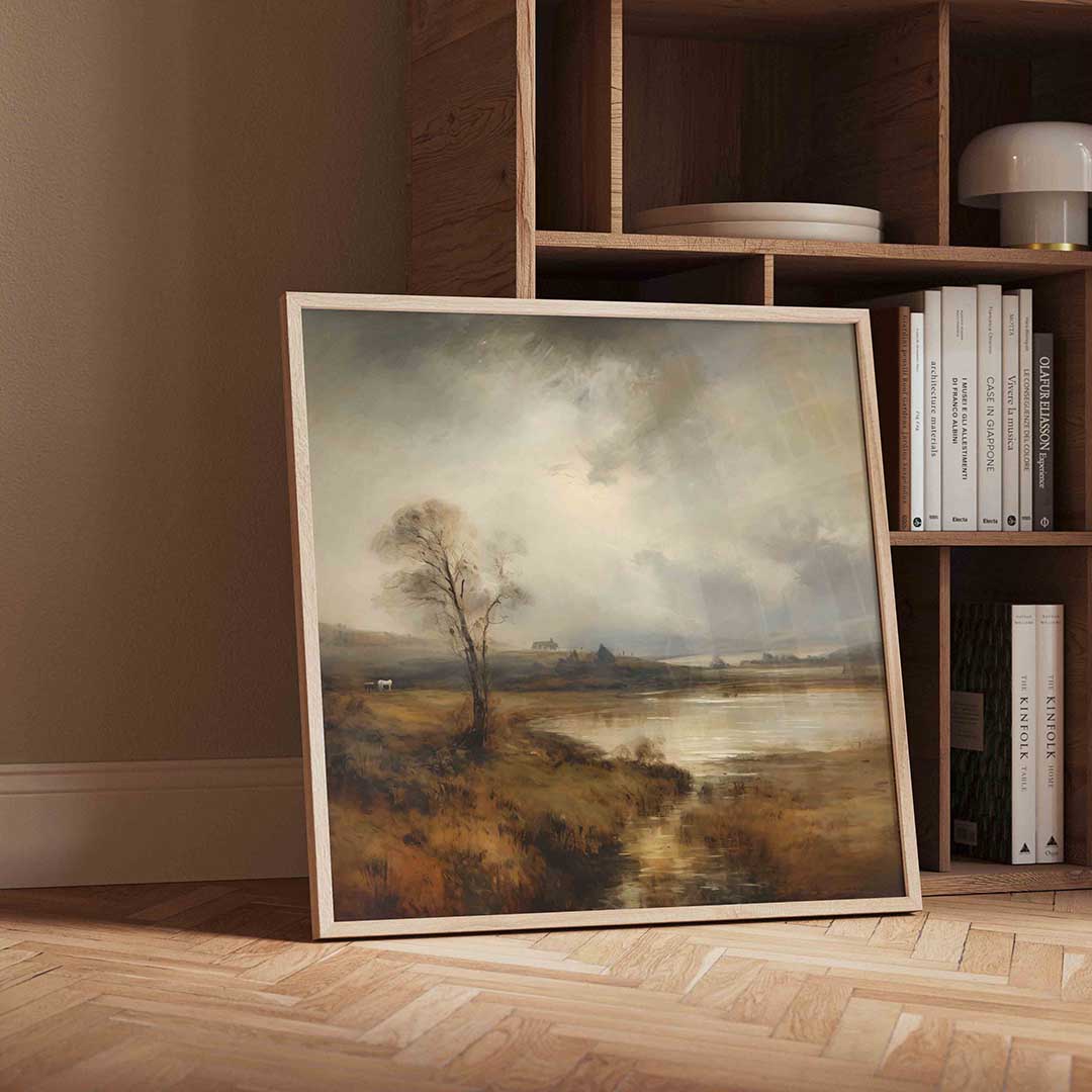 Landschap met boom en water Poster