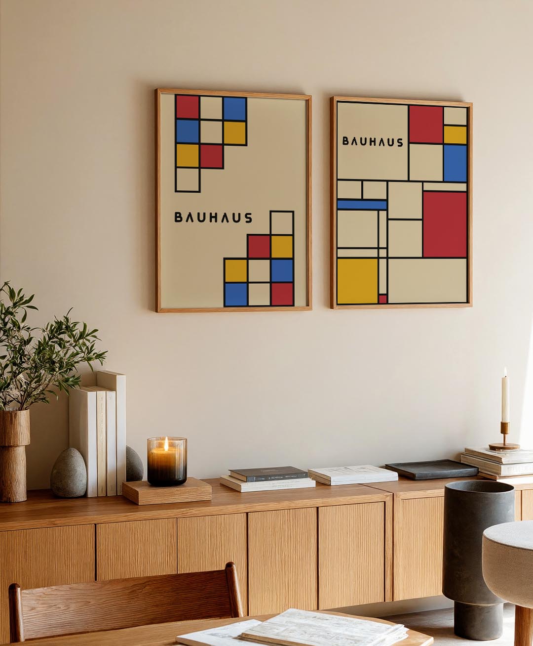 Kleurrijke vlakken Posterset