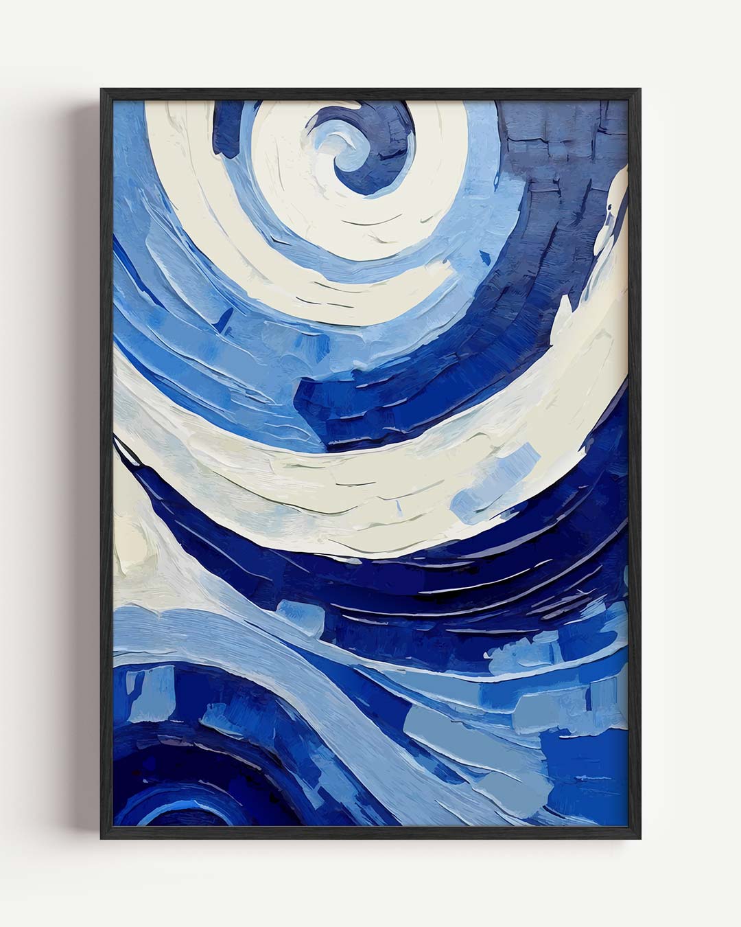 Dromerige Blauwe Wervelingen Poster