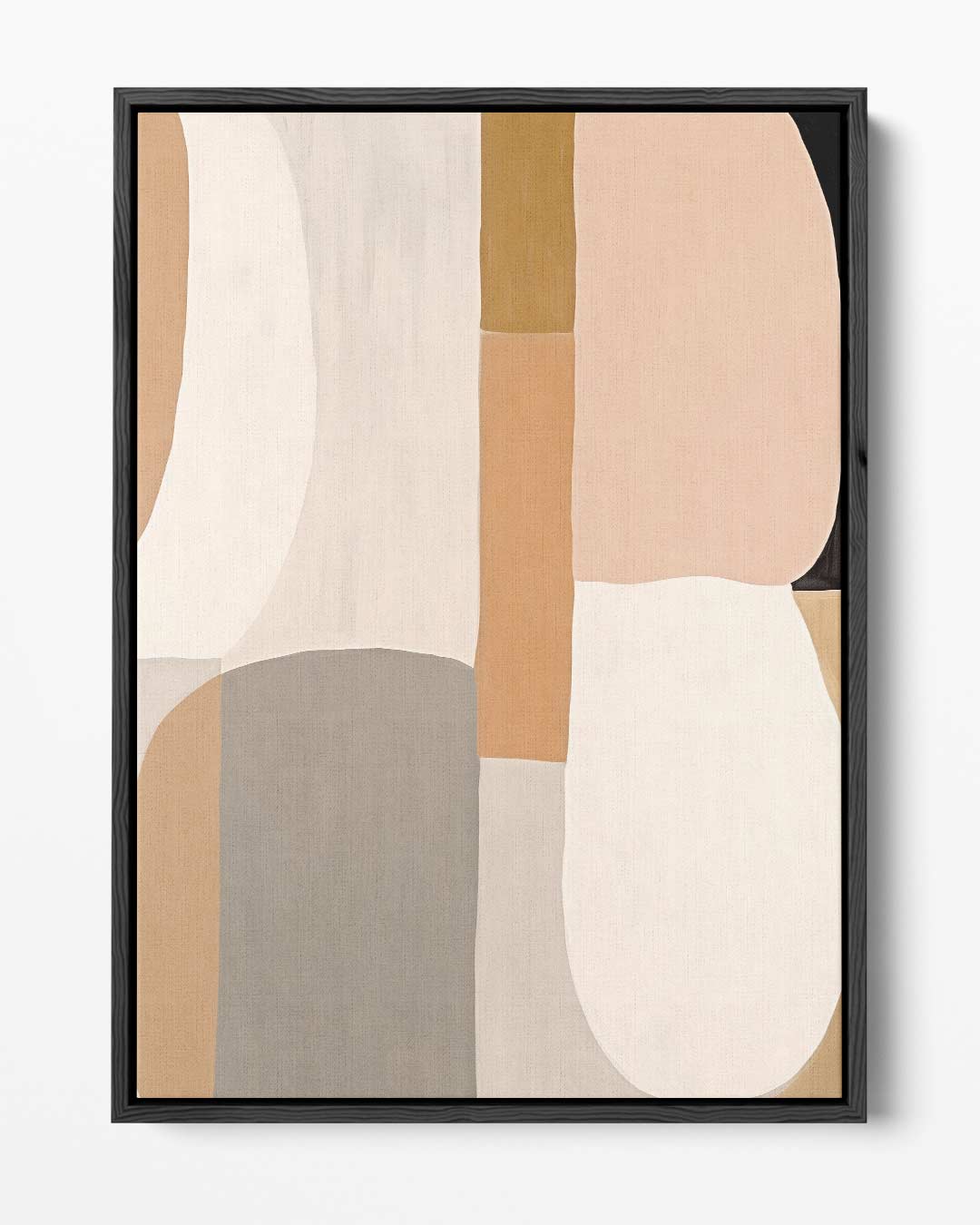 Zachte Aardetinten Abstractie Kunstwerk-canvas-dibond-plexiglas-wanddecoratie-WallArtistic