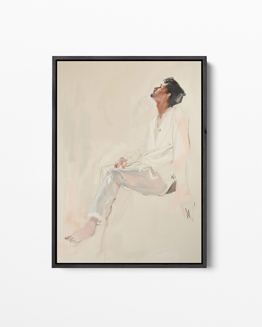 Zittende reflectie Kunstwerk