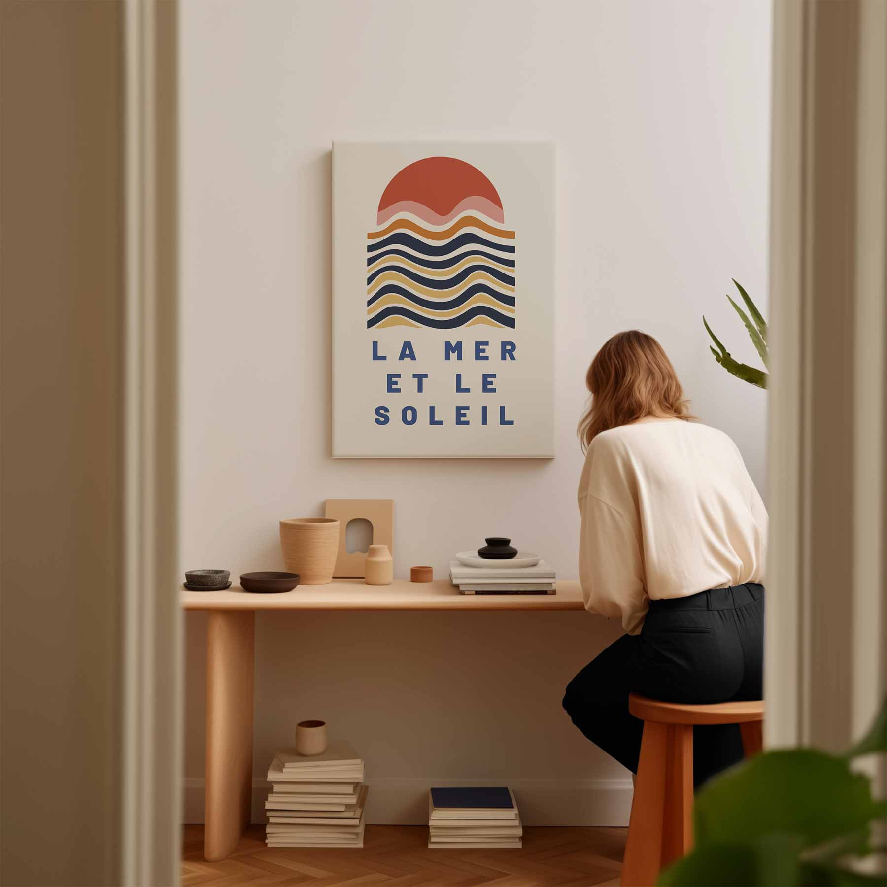 Zonsondergang aan Zee Kunstwerk-canvas-dibond-plexiglas-wanddecoratie-WallArtistic
