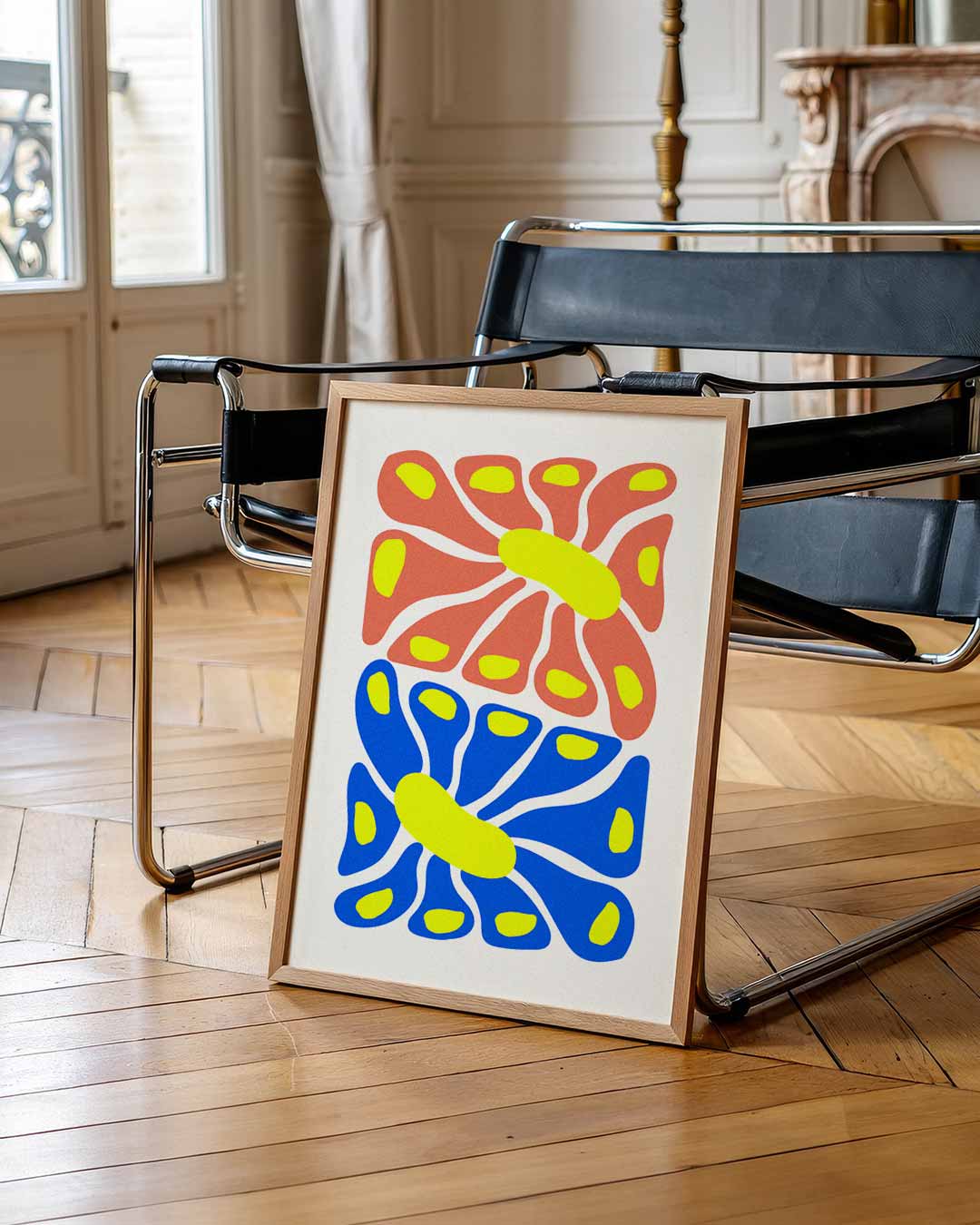 Kleurrijke Bloemen Abstractie Poster