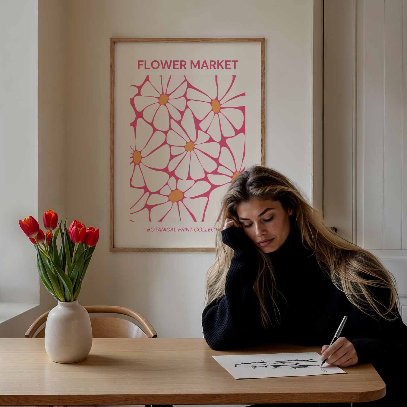 Bloemenmarkt Poster