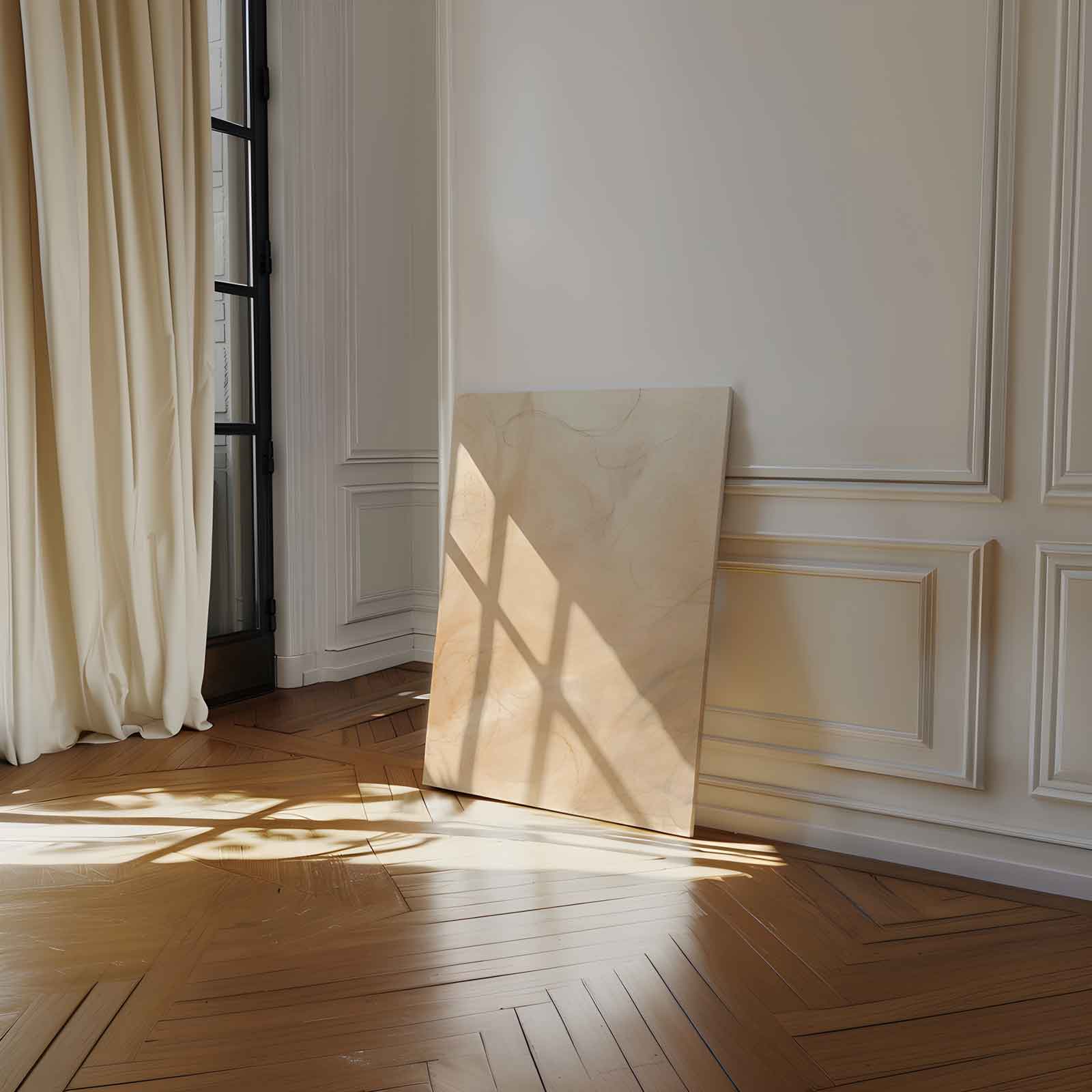Dansende Lijnen in Amber Kunstwerk-canvas-dibond-plexiglas-wanddecoratie-WallArtistic
