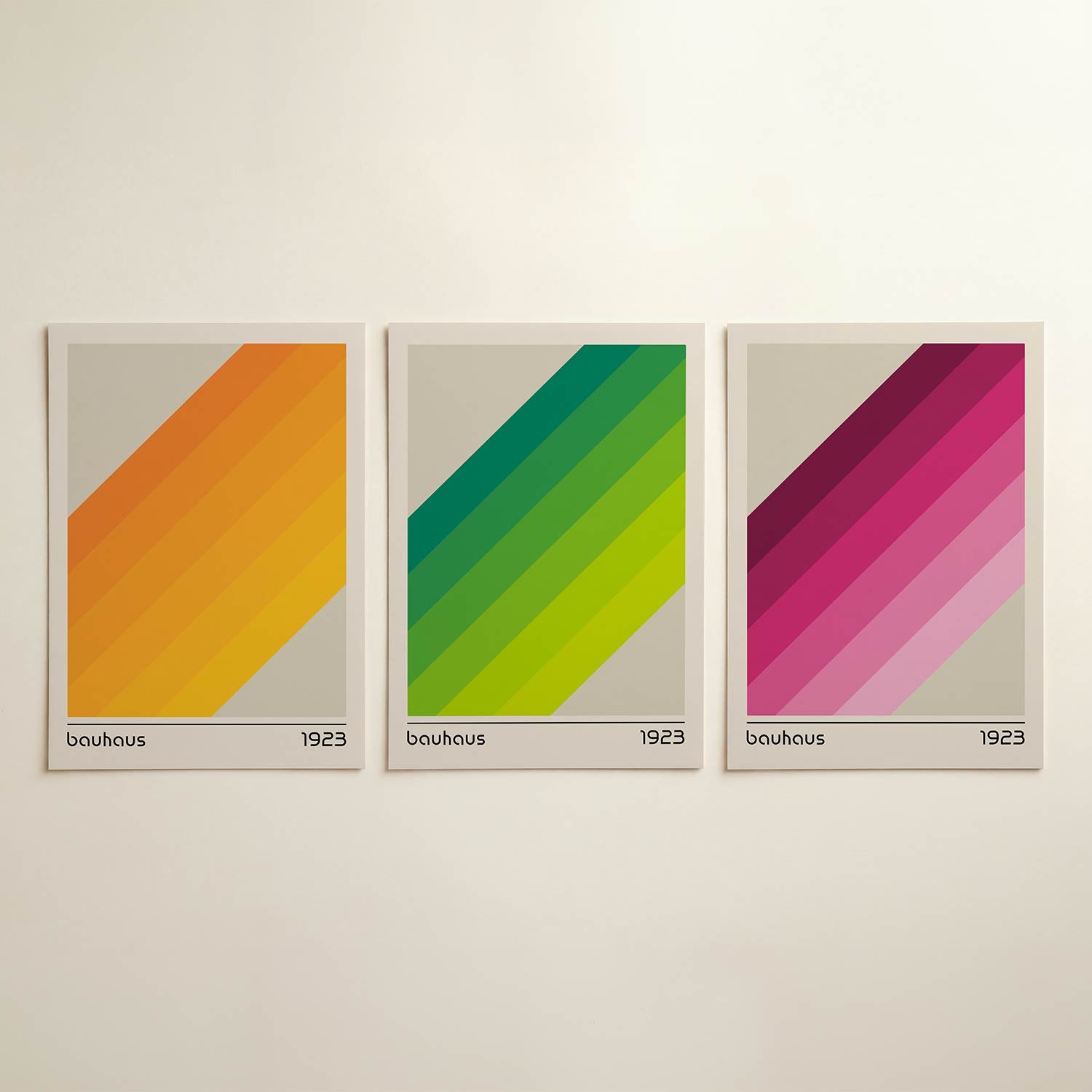 Oranje lijnenspel Posterset