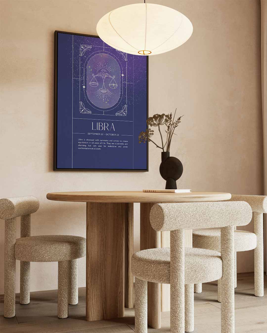 Weegschaal Sterrenbeeld Poster Kunstwerk-canvas-dibond-plexiglas-wanddecoratie-WallArtistic