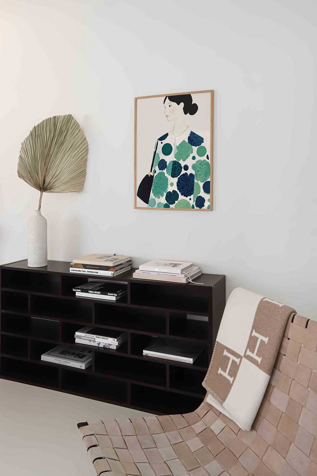 Vrouw met groene patronen Poster