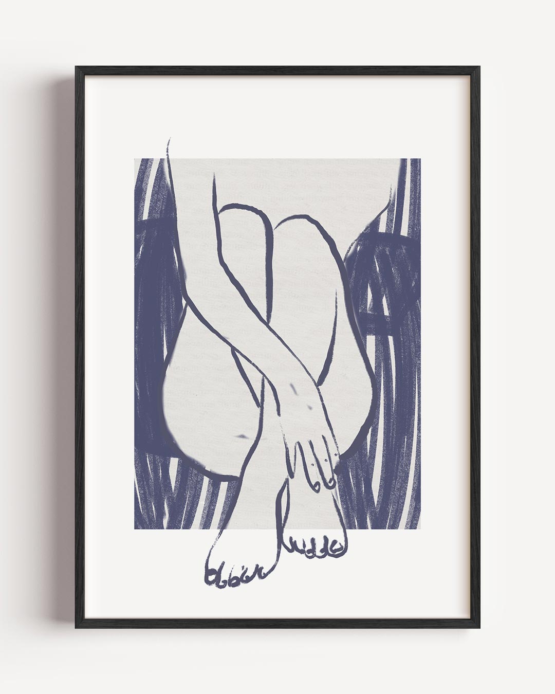 Elegante Lijntekening Vrouw Poster-WallArtistic