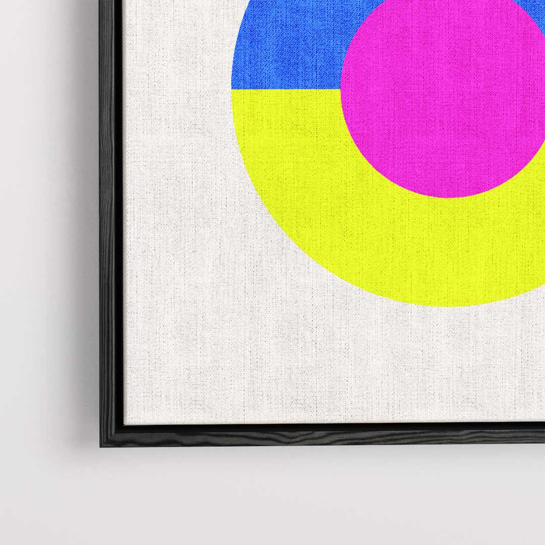 Kleurrijke Cirkelpatronen Kunstwerk-canvas-dibond-plexiglas-wanddecoratie-WallArtistic