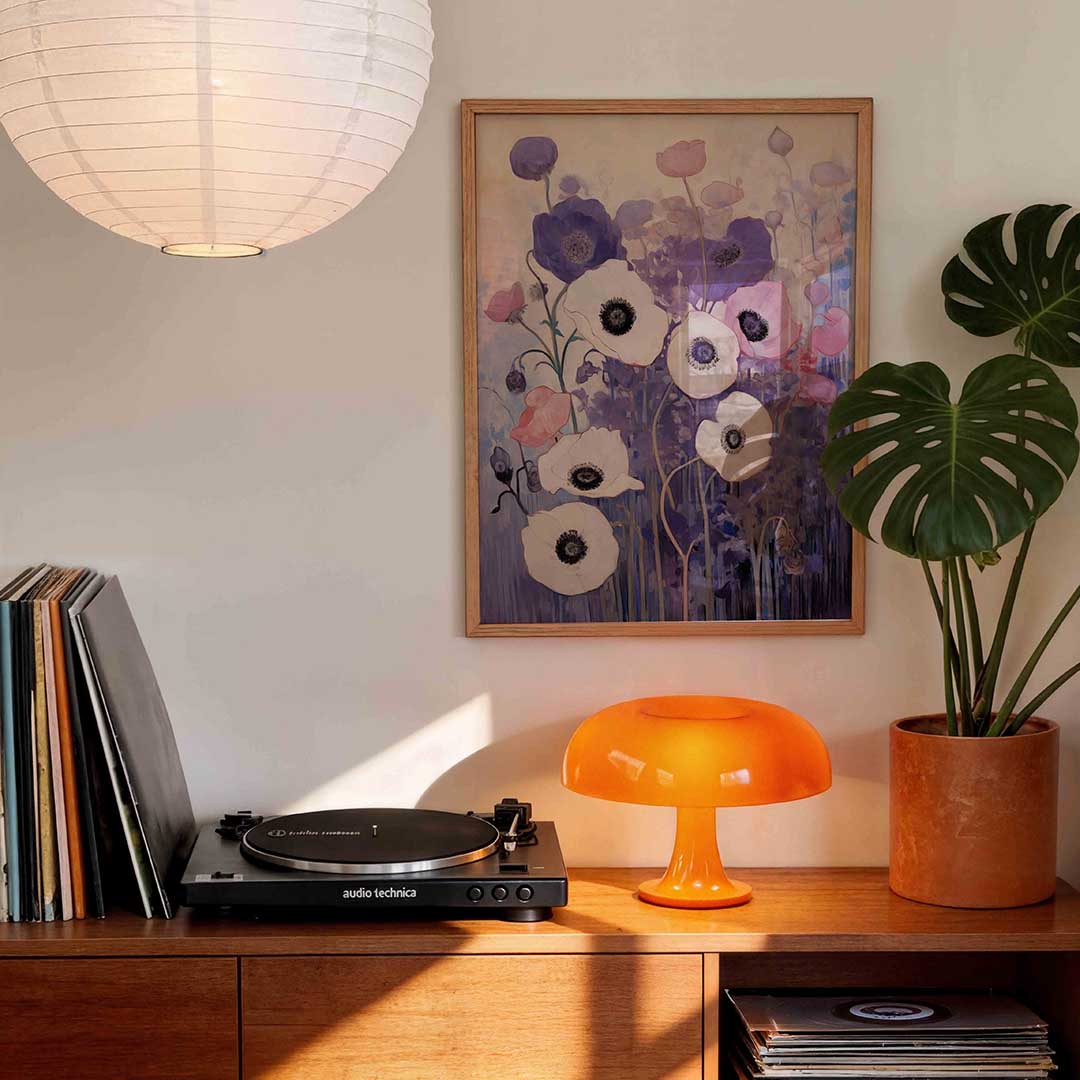 Bloemen in paarse tinten Poster