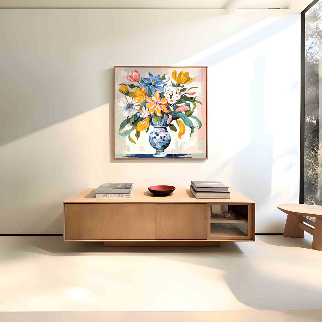 Bloemen in vaas Poster