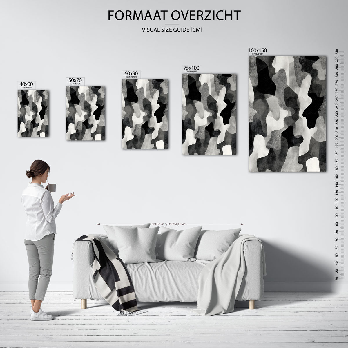 Organische vormen compositie Kunstwerk
