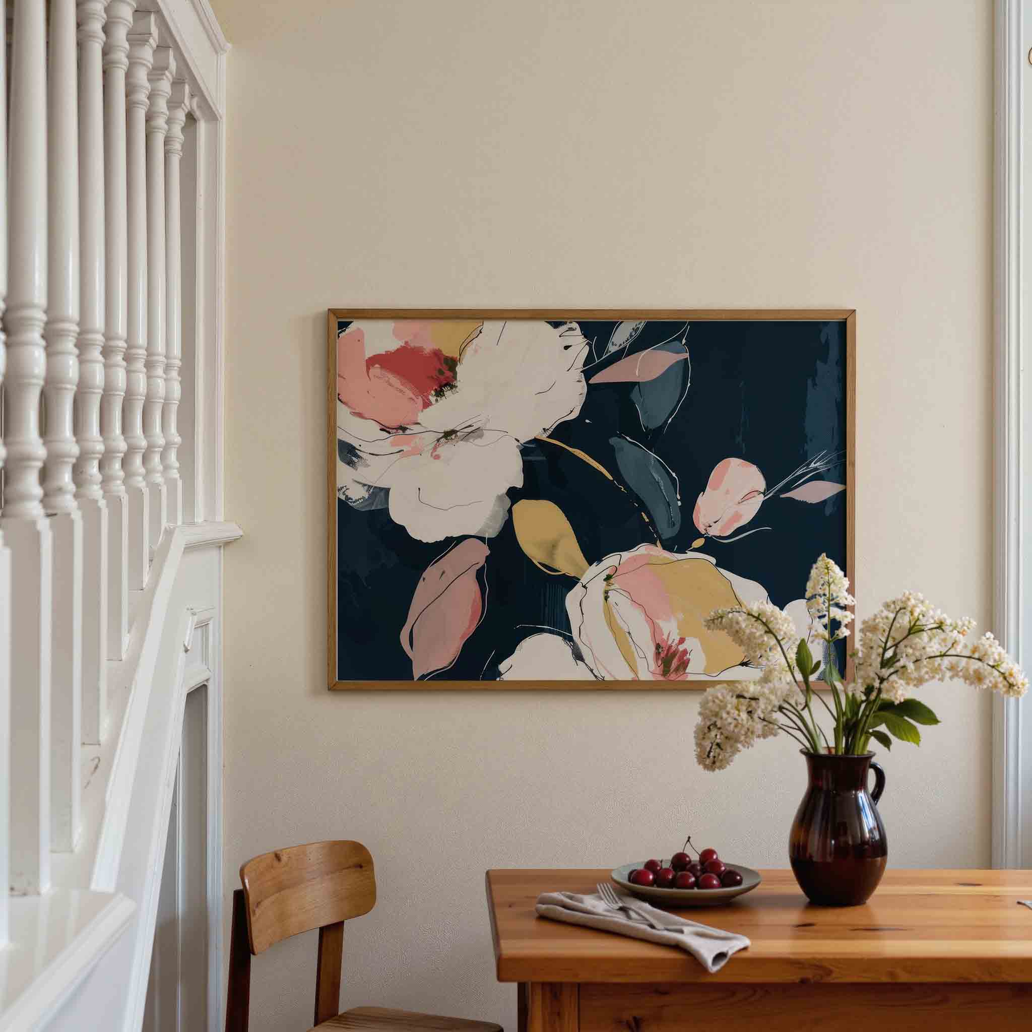Bloemen en bladeren Poster