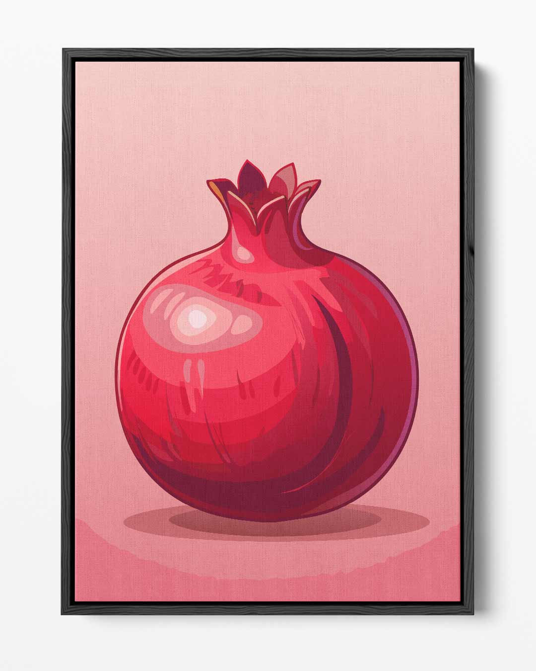 Stijlvolle Granaatappel Illustratie Kunstwerk-canvas-dibond-plexiglas-wanddecoratie-WallArtistic