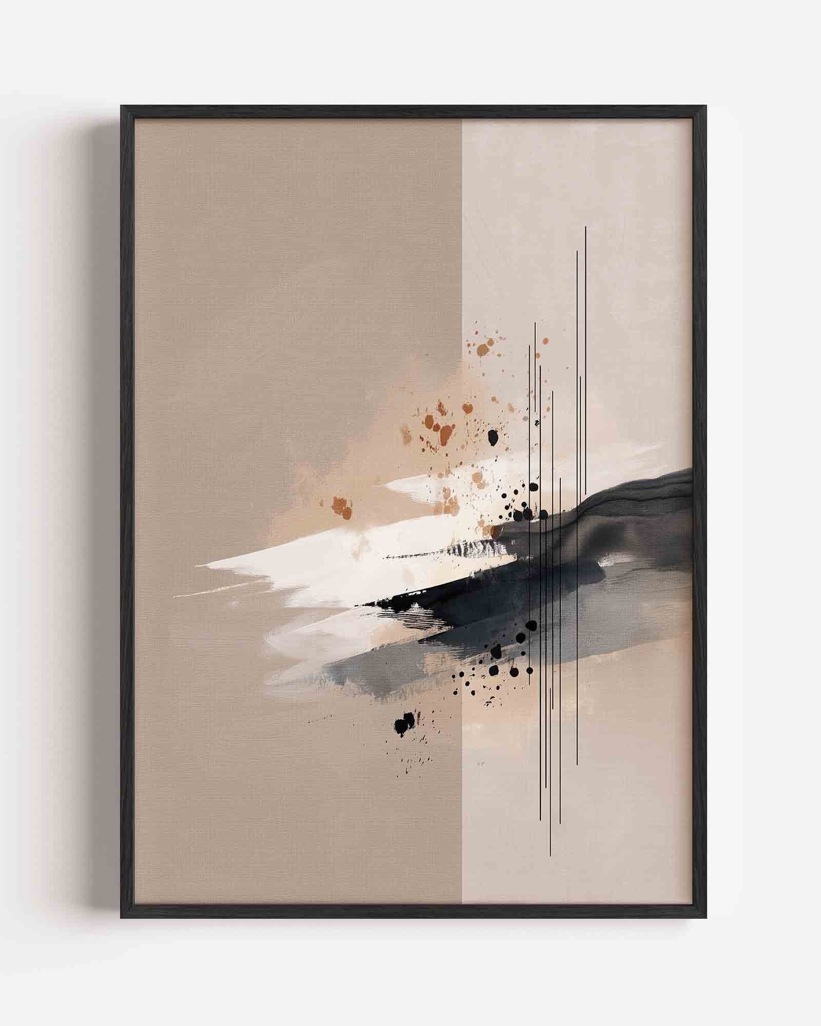 Abstracte lijnen en vlekken Poster