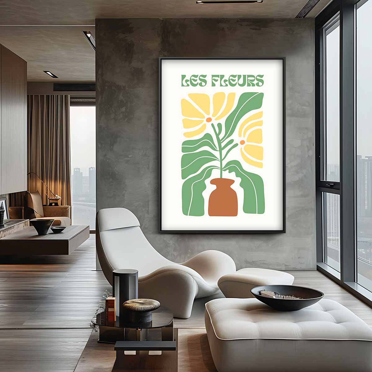 Bloemen in Vaas kunstposter Kunstwerk-canvas-dibond-plexiglas-wanddecoratie-WallArtistic