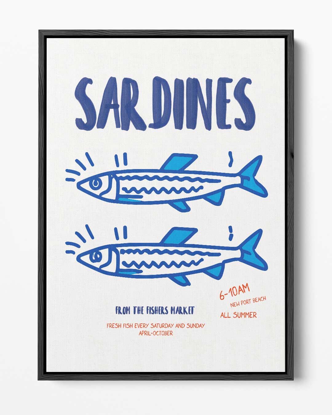 Sardines Illustratie Poster