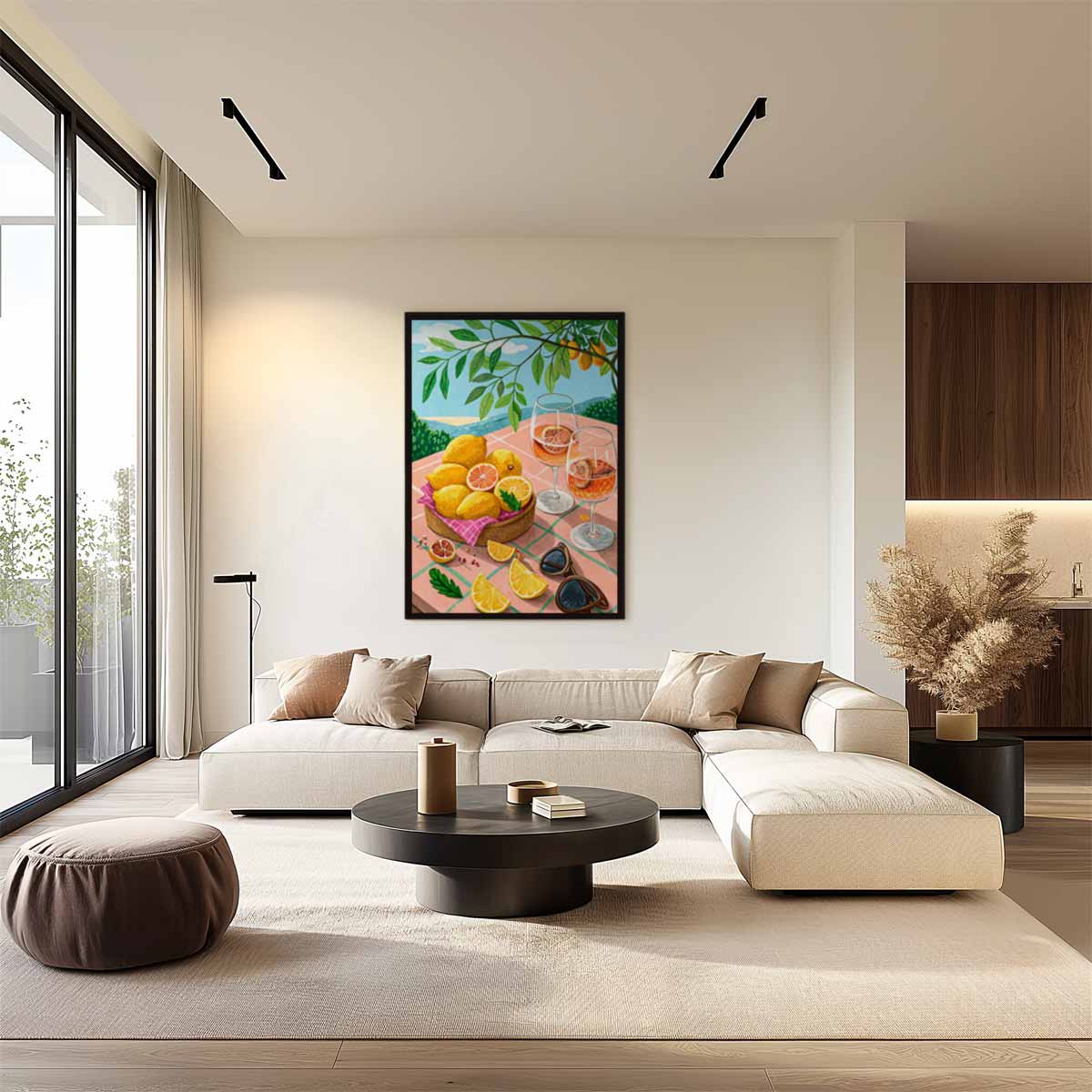 Zomerse Citrus Tafereel Kunstwerk-canvas-dibond-plexiglas-wanddecoratie-WallArtistic