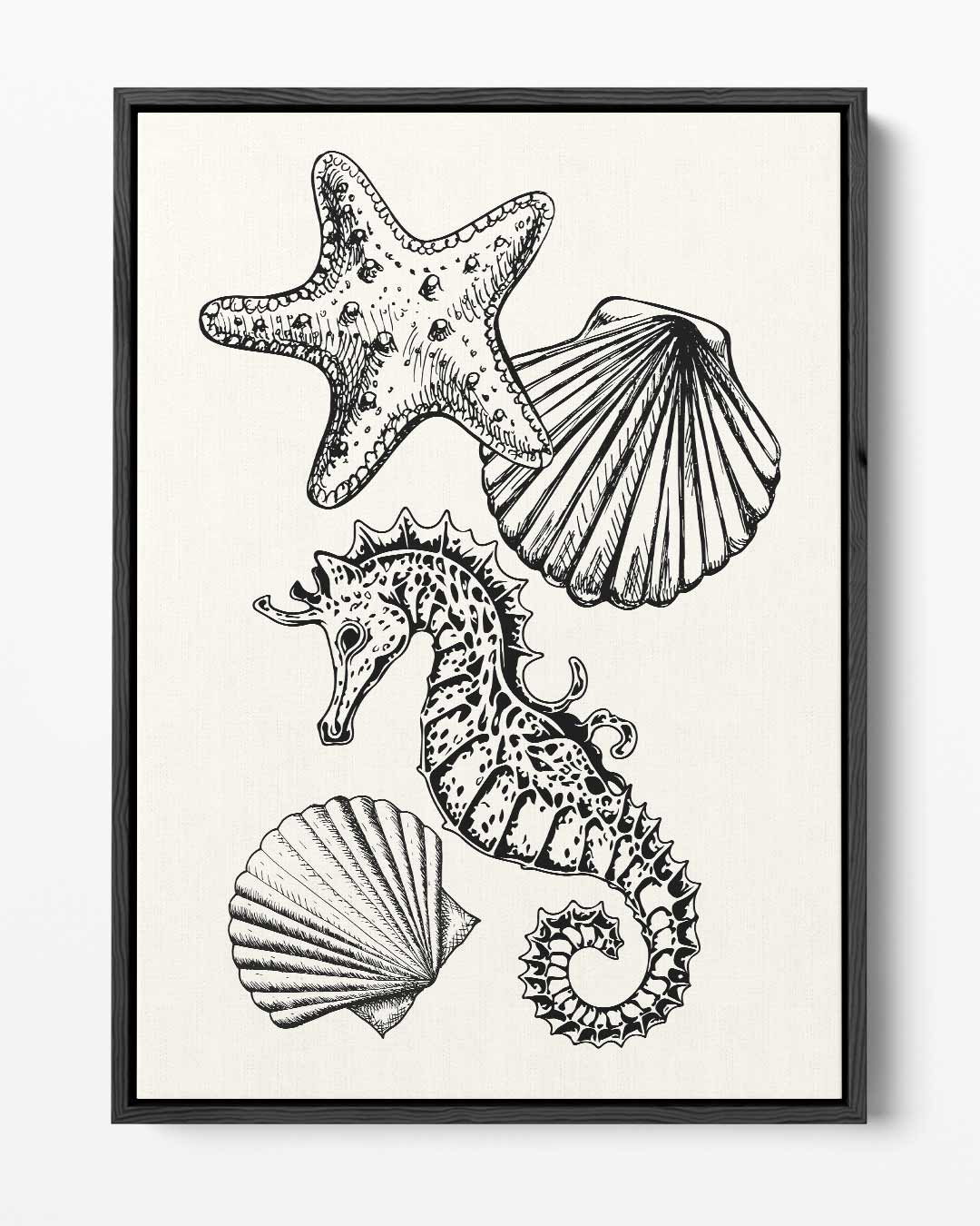 Zeeschatten Illustratie Kunstwerk-canvas-dibond-plexiglas-wanddecoratie-WallArtistic