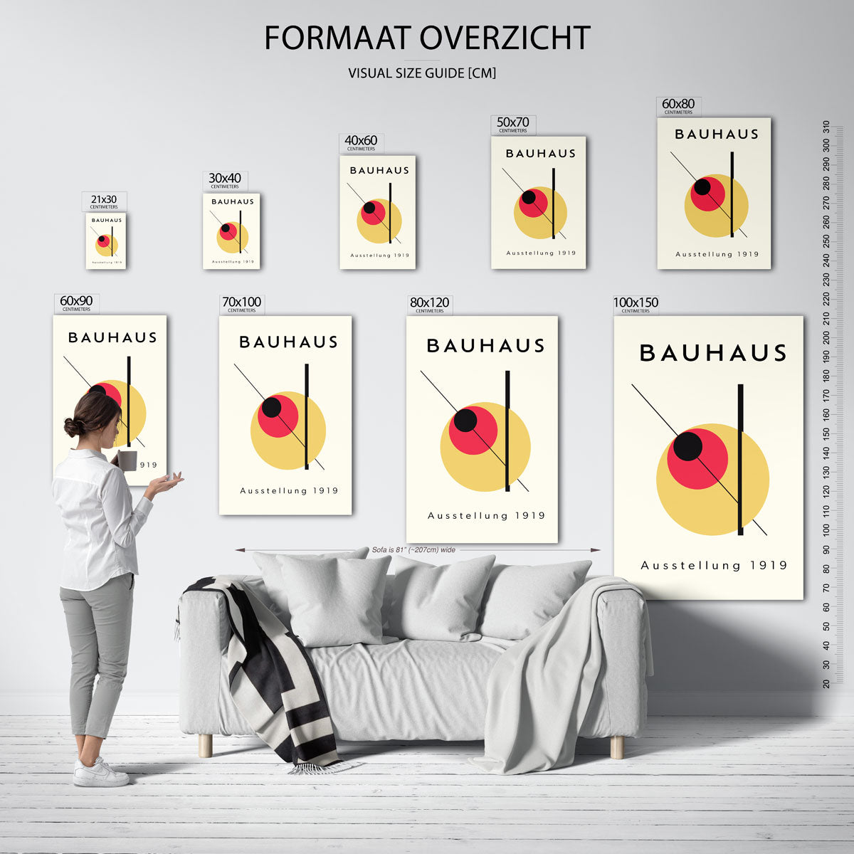 Vorm en lijnenspel Poster