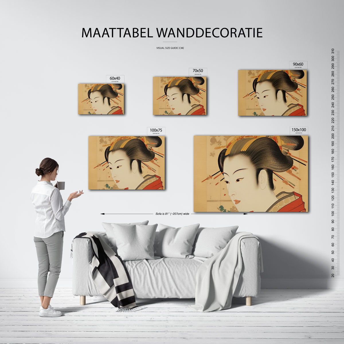 Vrouwelijk portret Kunstwerk