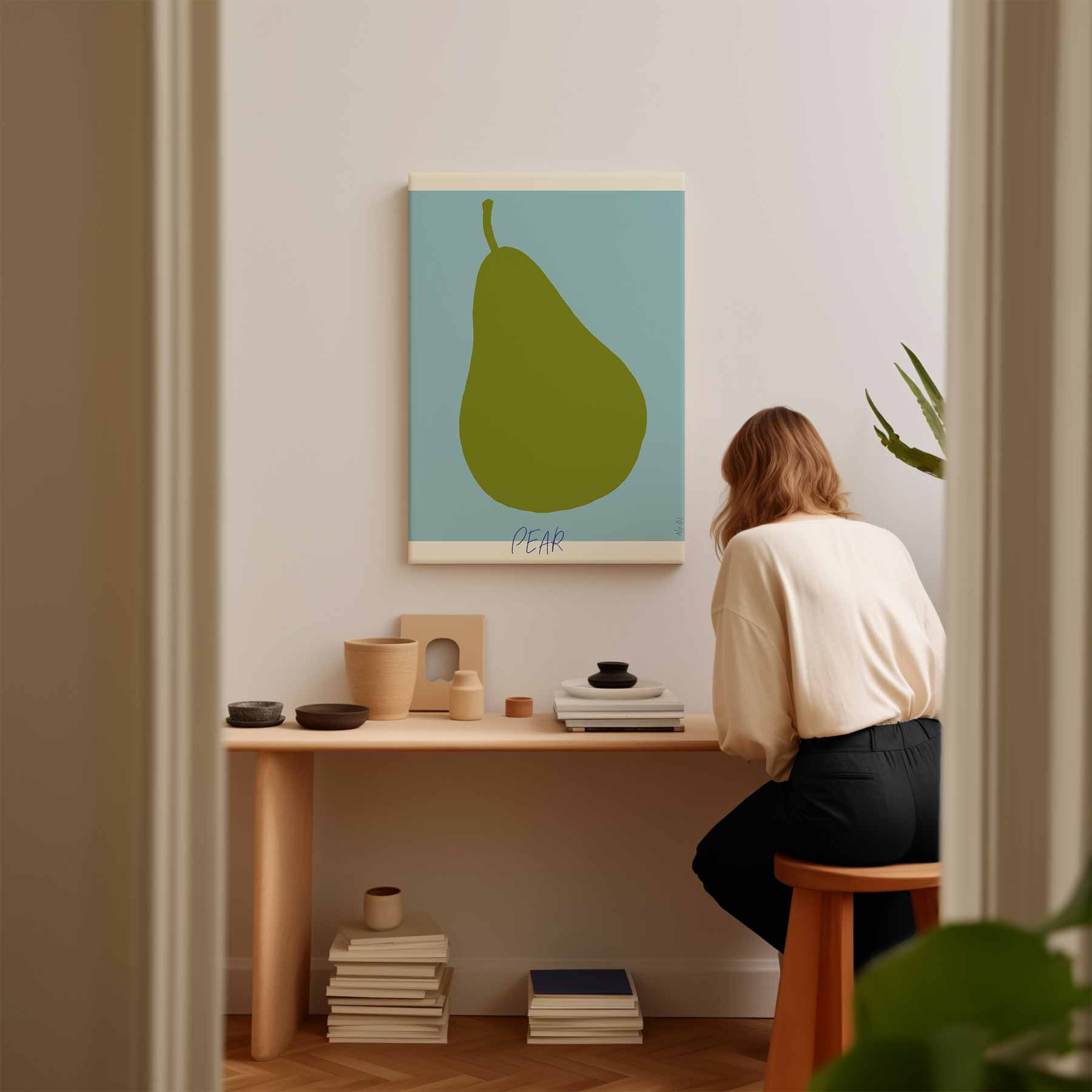 Moderne Peer Illustratie Kunstwerk-canvas-dibond-plexiglas-wanddecoratie-WallArtistic