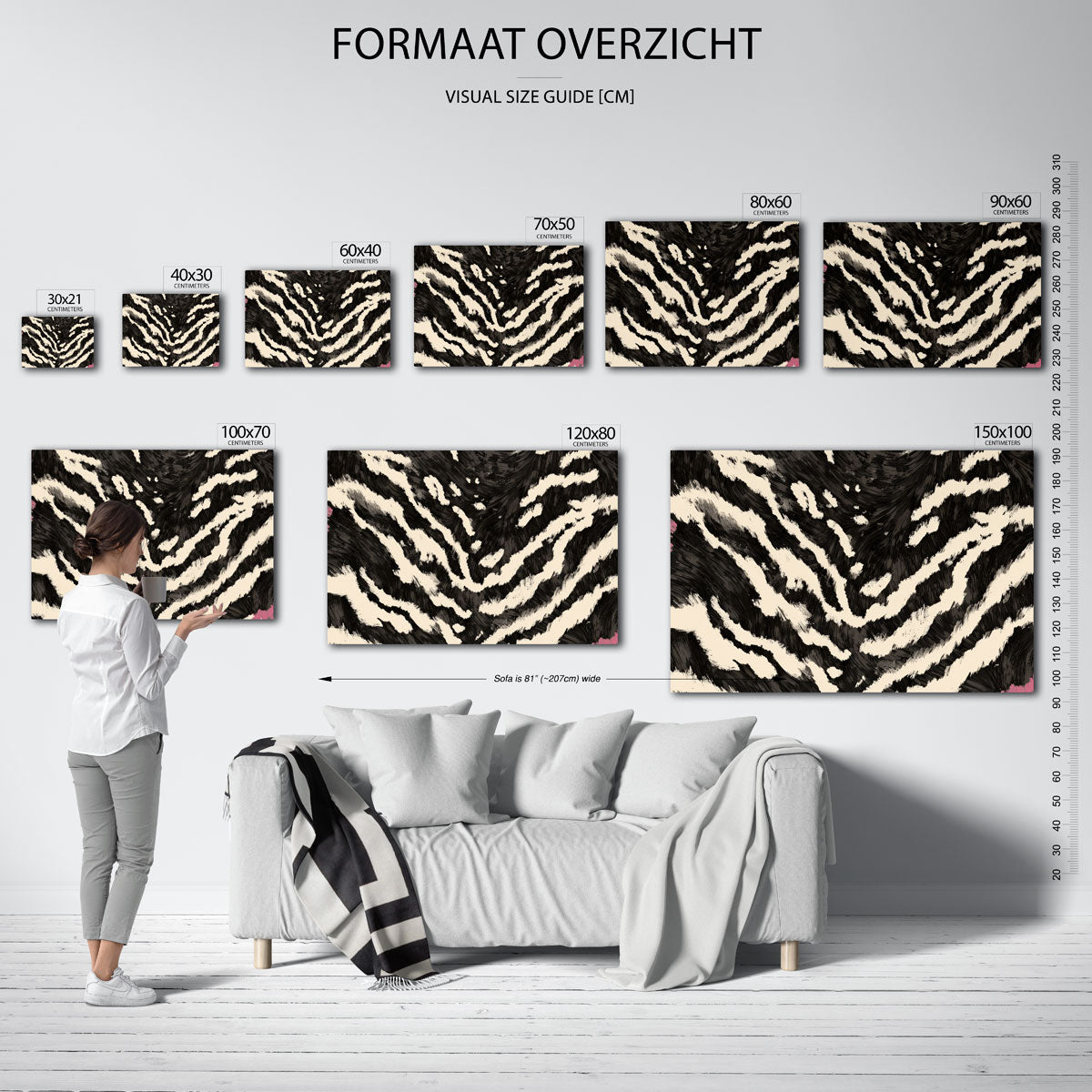 Abstracte strepen Poster