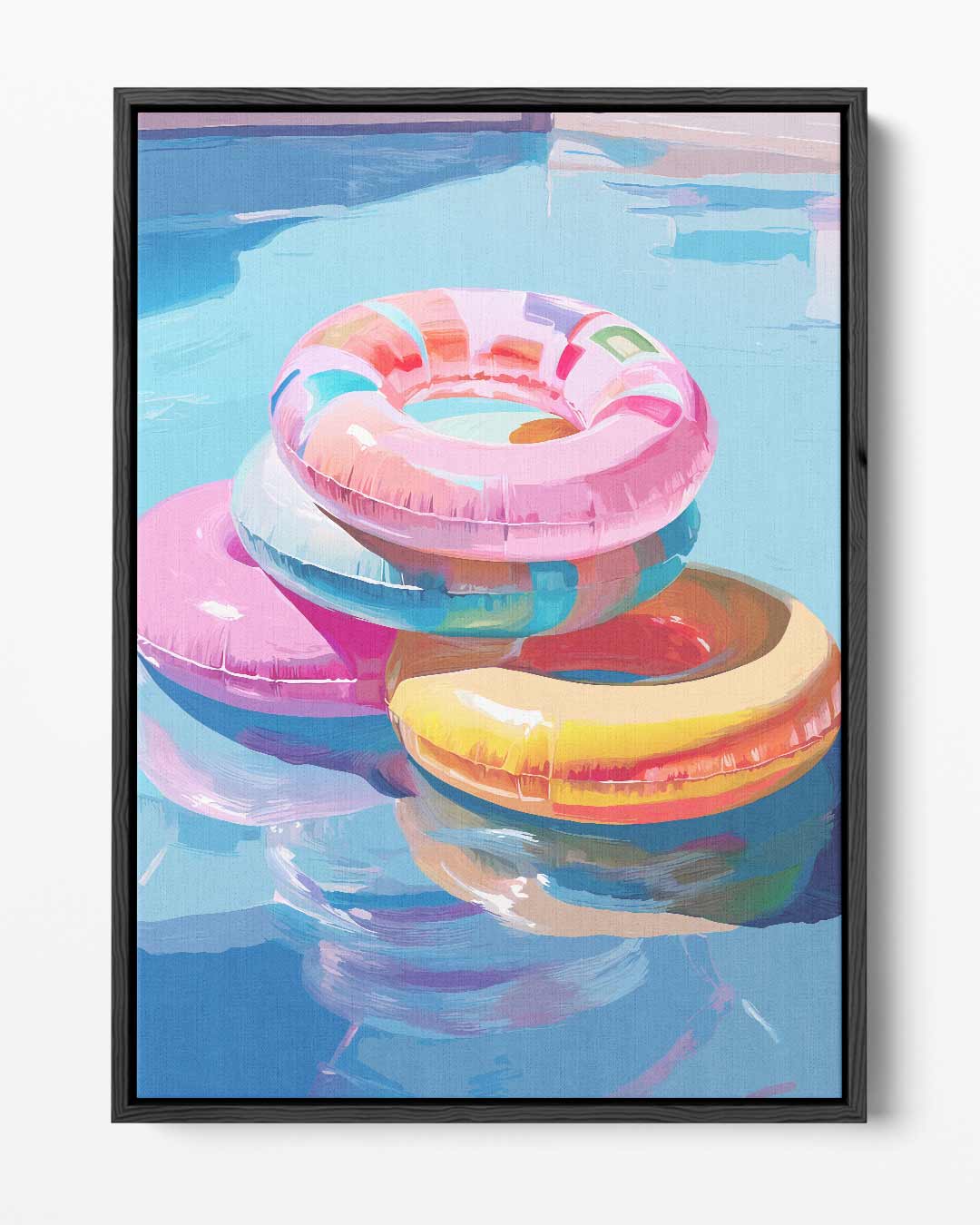 Zomerse Zwembad Fun Kunstwerk-canvas-dibond-plexiglas-wanddecoratie-WallArtistic