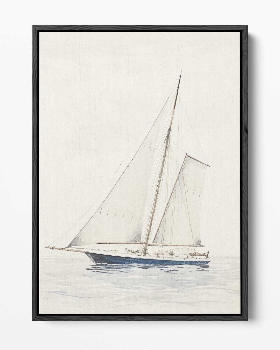Zeilboot op Rustige Zee Kunstwerk-canvas-dibond-plexiglas-wanddecoratie-WallArtistic