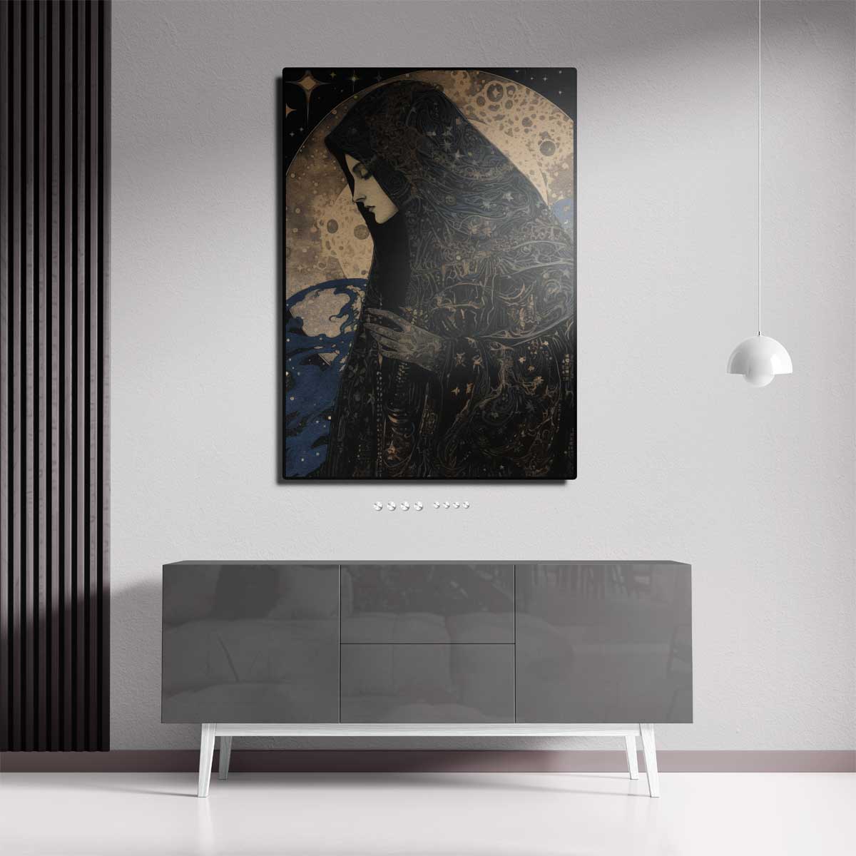 Mystieke Maanwacht Kunstwerk-canvas-dibond-plexiglas-wanddecoratie-WallArtistic