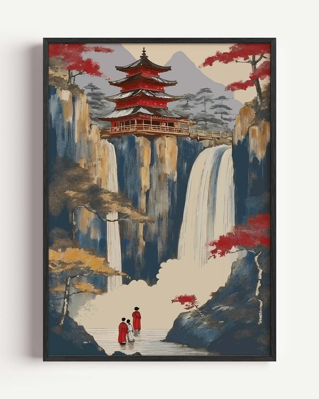 Mystieke Oosterse Waterval Poster