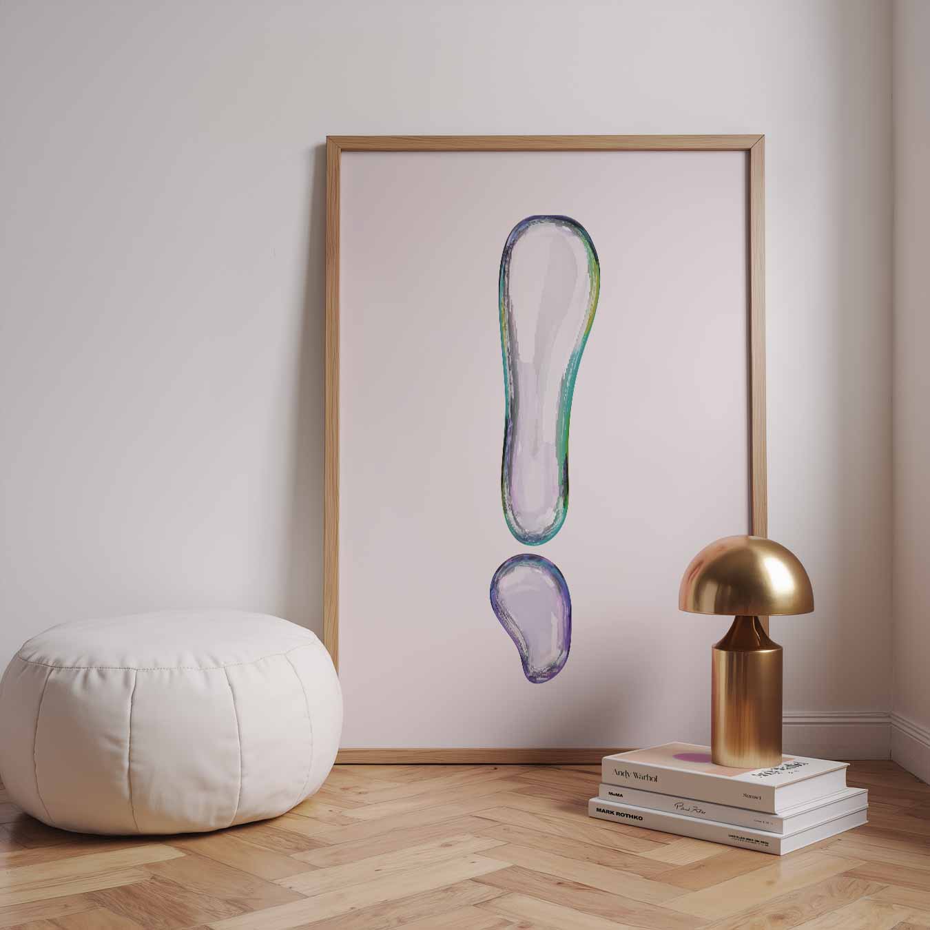 Glanzende Multicolor Exclamatie Poster