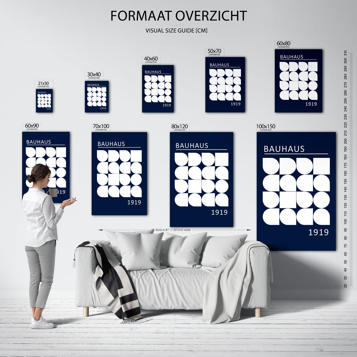 Vormritme en kleur Poster