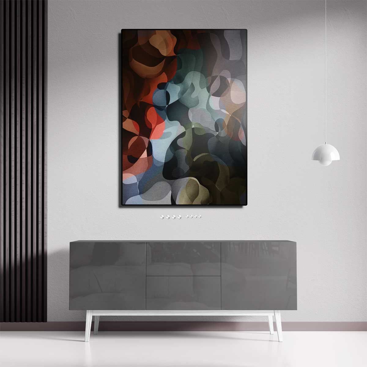 Kleurrijke Abstractie Kunstwerk-canvas-dibond-plexiglas-wanddecoratie-WallArtistic
