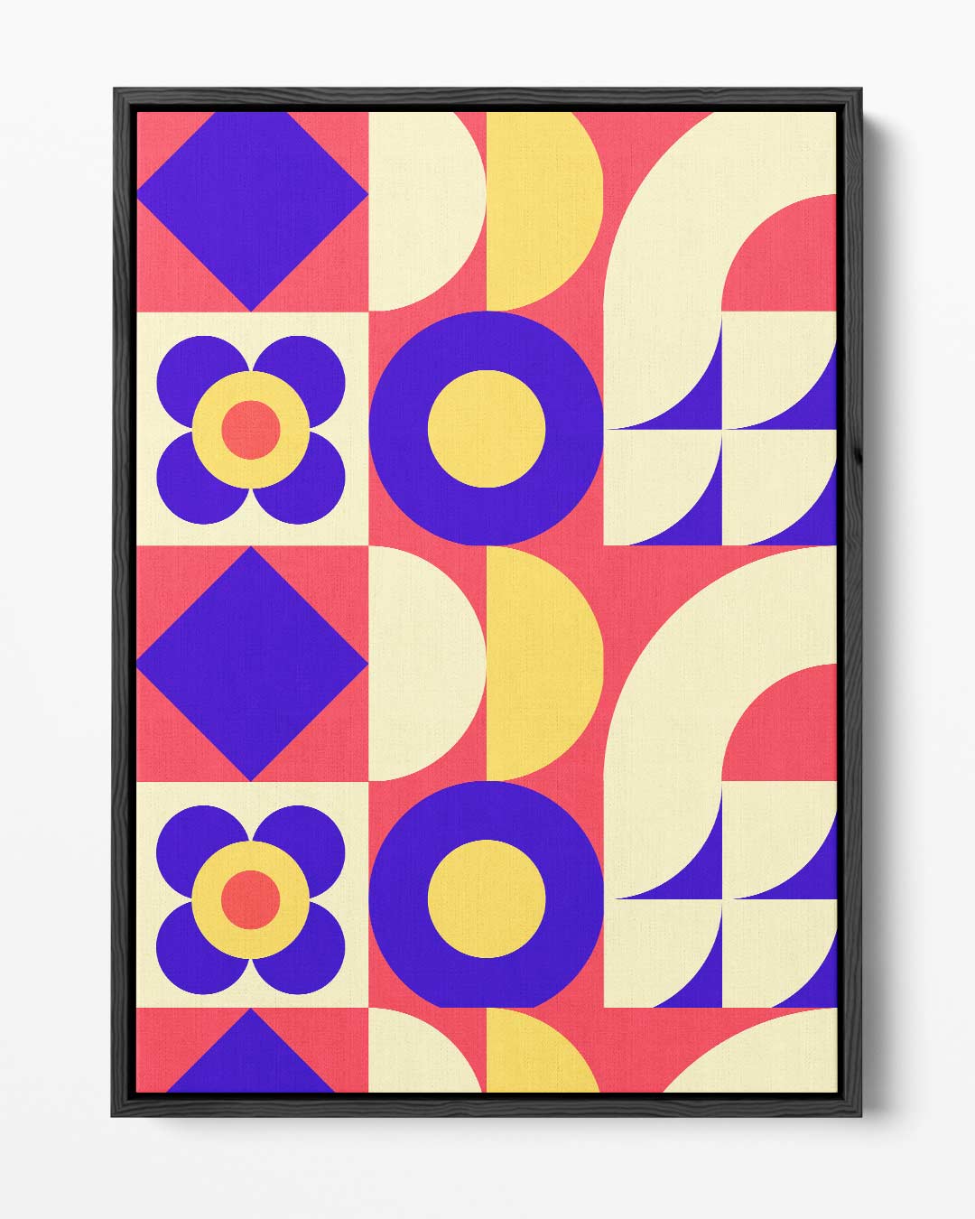 Retro Geometrische Print Kunstwerk-canvas-dibond-plexiglas-wanddecoratie-WallArtistic