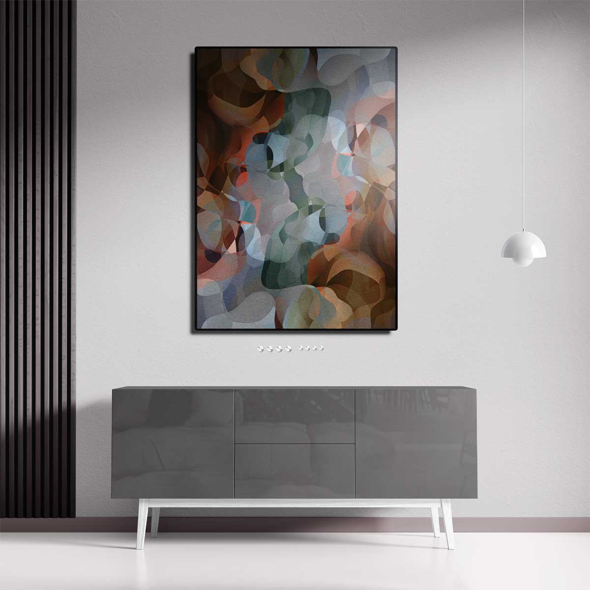 Kleurrijk Abstract Droomlandschap Kunstwerk-canvas-dibond-plexiglas-wanddecoratie-WallArtistic