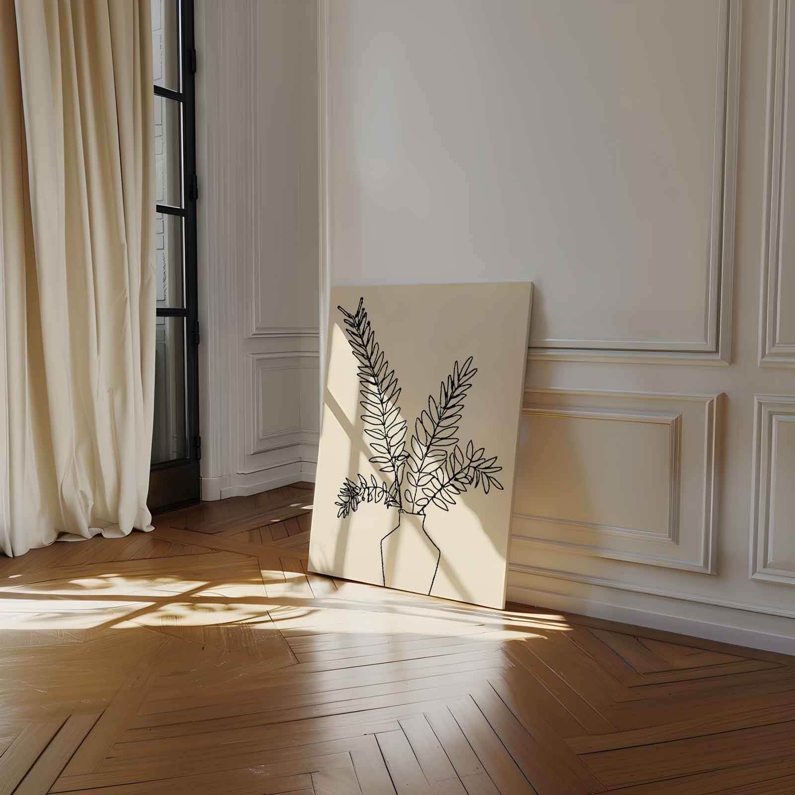 Simpele Botanische Sierlijkheid Kunstwerk-canvas-dibond-plexiglas-wanddecoratie-WallArtistic